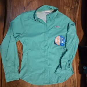 Columbia Teal Long Sleeve Shirt